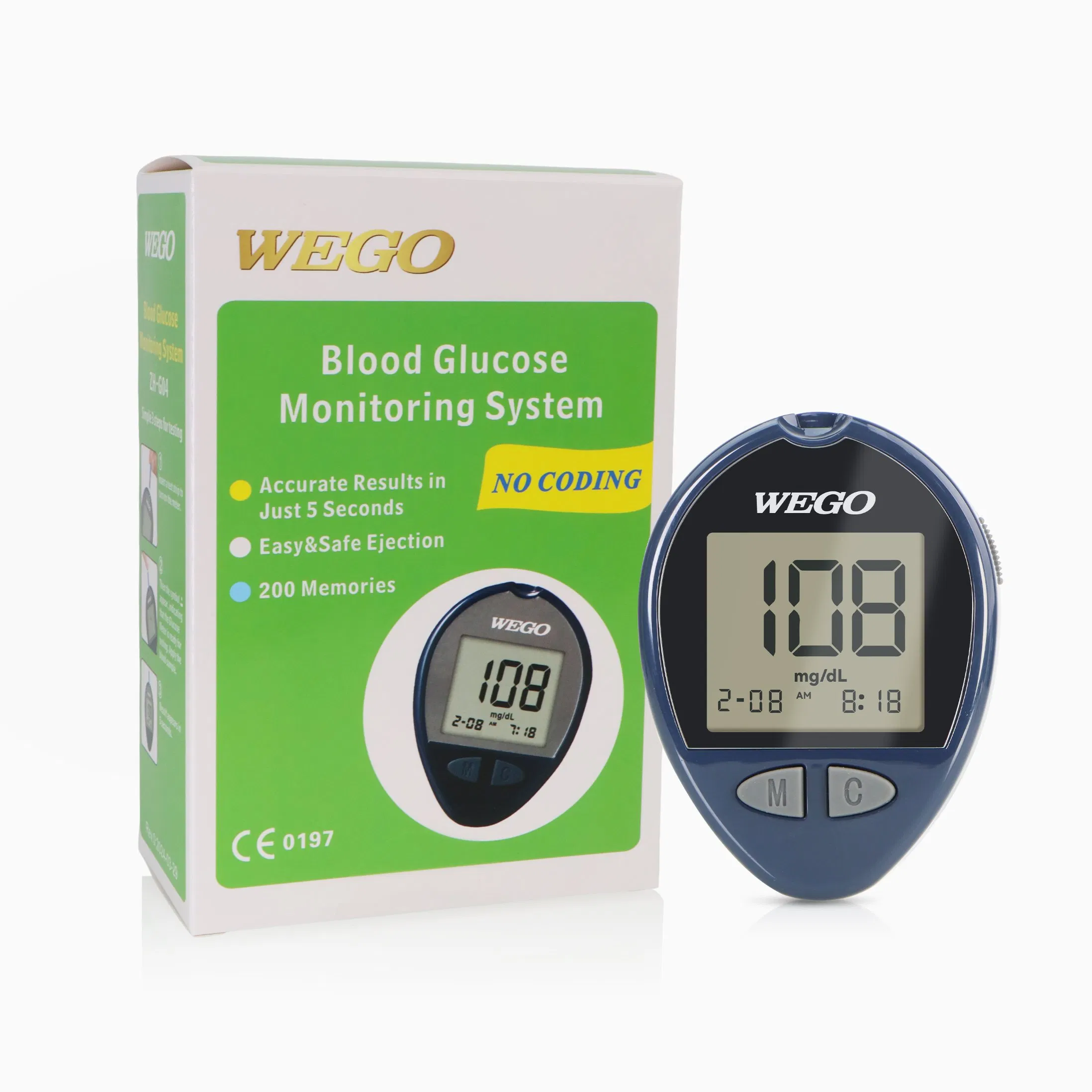 Wego Electric Glucometer Blood Glucose Testing Equipment Glucose Meter Monitoring