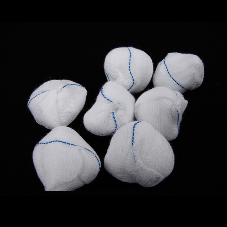 100% Cotton Sterile Gauze Ball Absorbent and Disinfecting Type Bag Packaging for X-ray Hospital Medical Consumables Use
