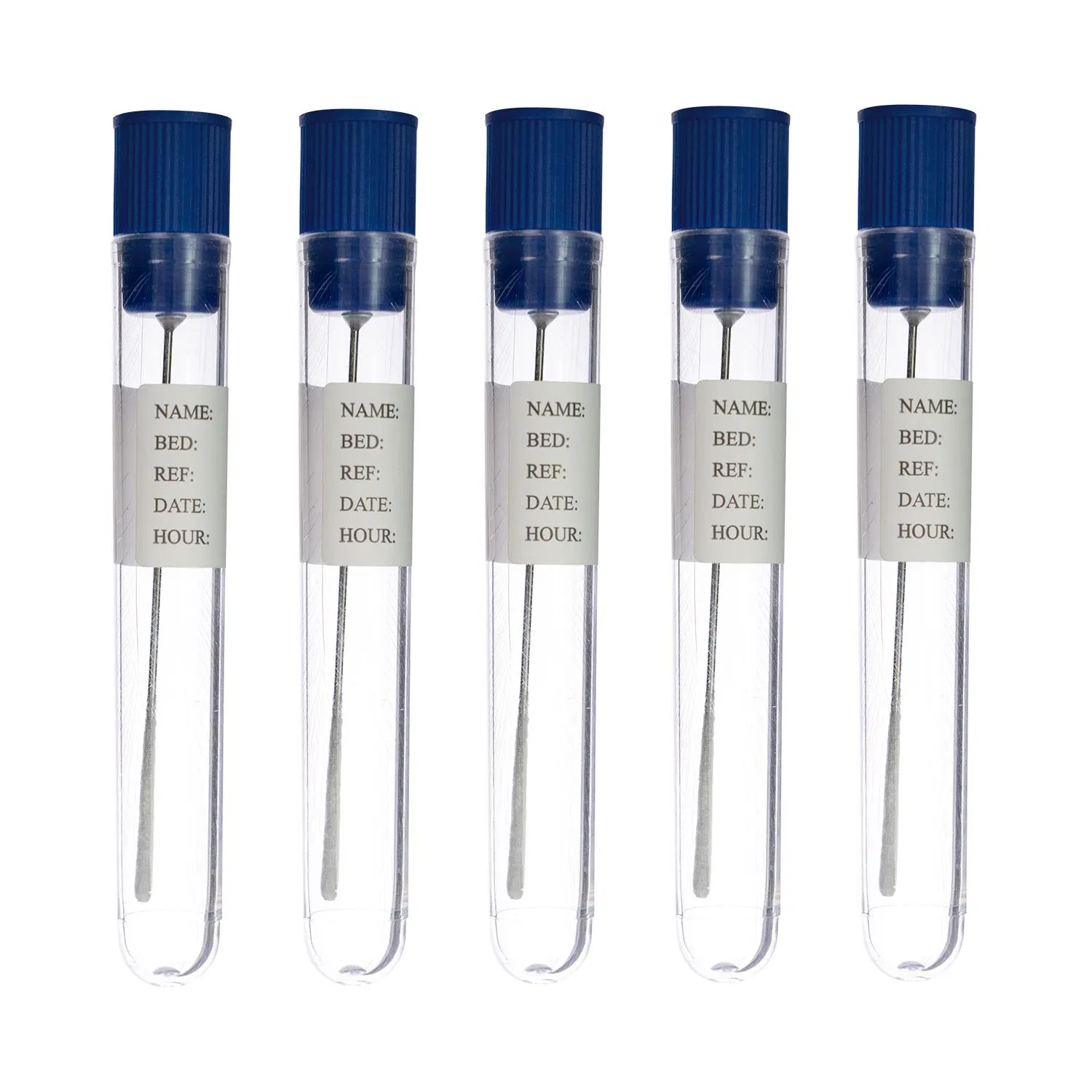 Stainless Steel Stick Tip Cotton Viscose Disposable Specimen Collection Swab Male Transport Swab with Tube