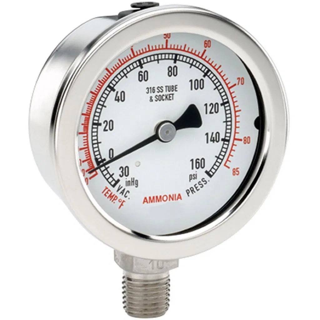 All Stainless Steel Manometer for Ammonia Gauge