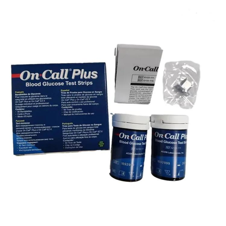 on Call Plus Blood Testing Product Test Strip with Blood Glucose Meter