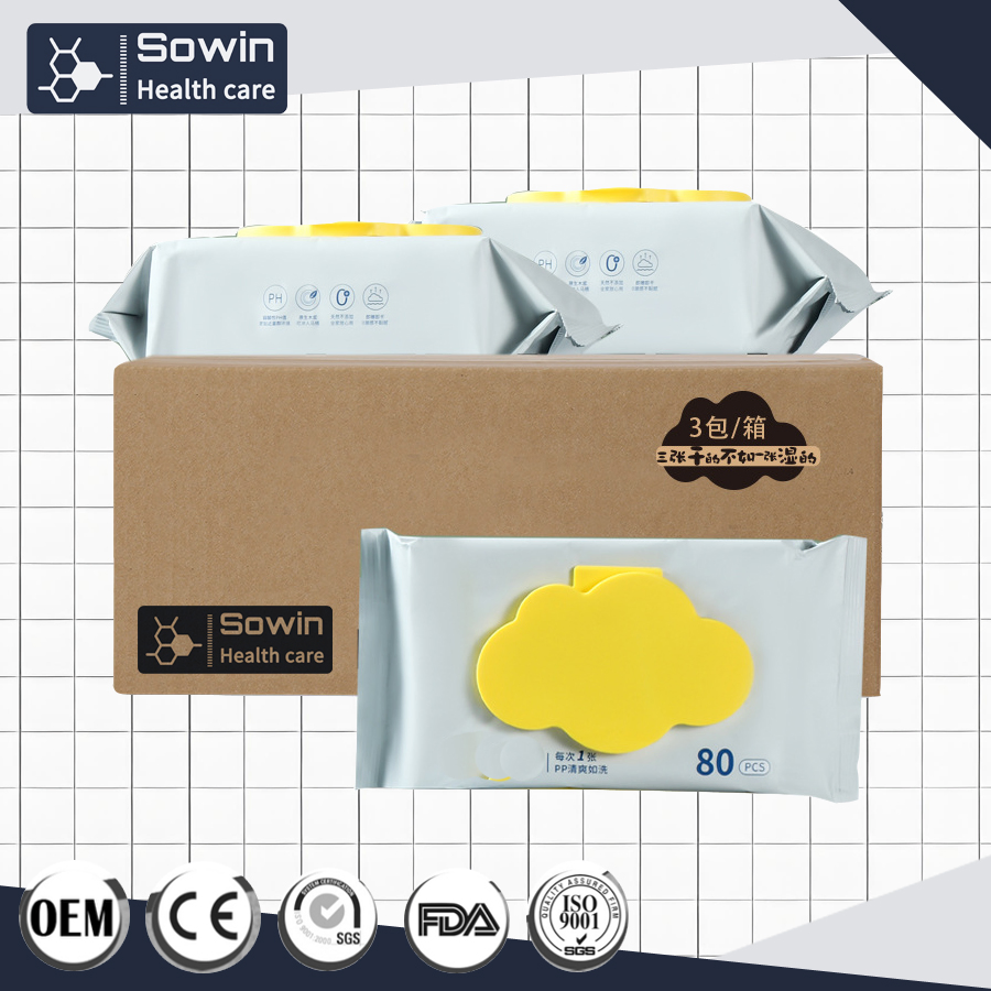 Baby and Maternal Products Medical Grade Safe for Skin Flushable Wet Wipes