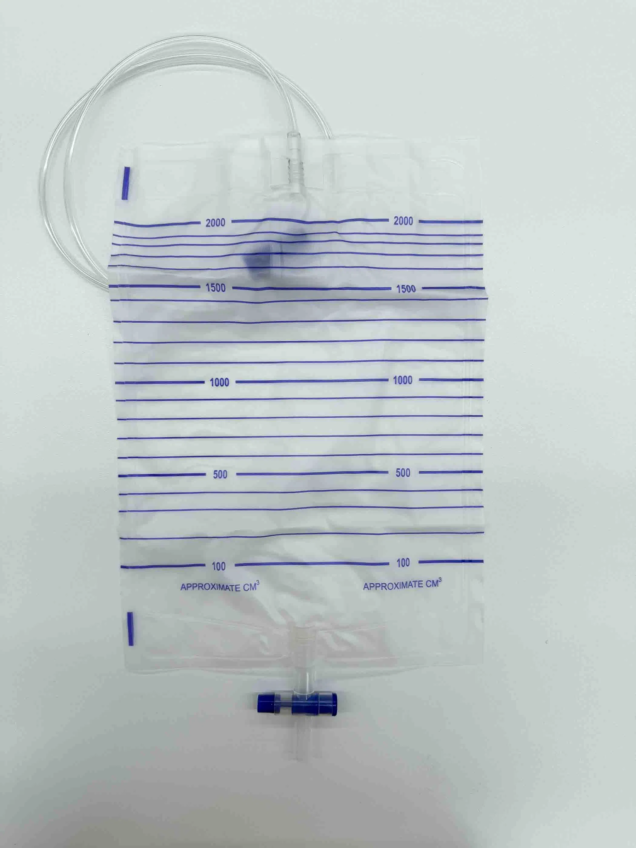 Medical Anti-Reflux Single-Use Sterile Precision Metering Type 2000ml Urine Bag