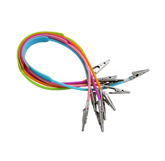 Dental Bib Clips Napkin Holder Colorful Sterilizable Oral Hygiene Product with Silicone Chain Yqd1-8