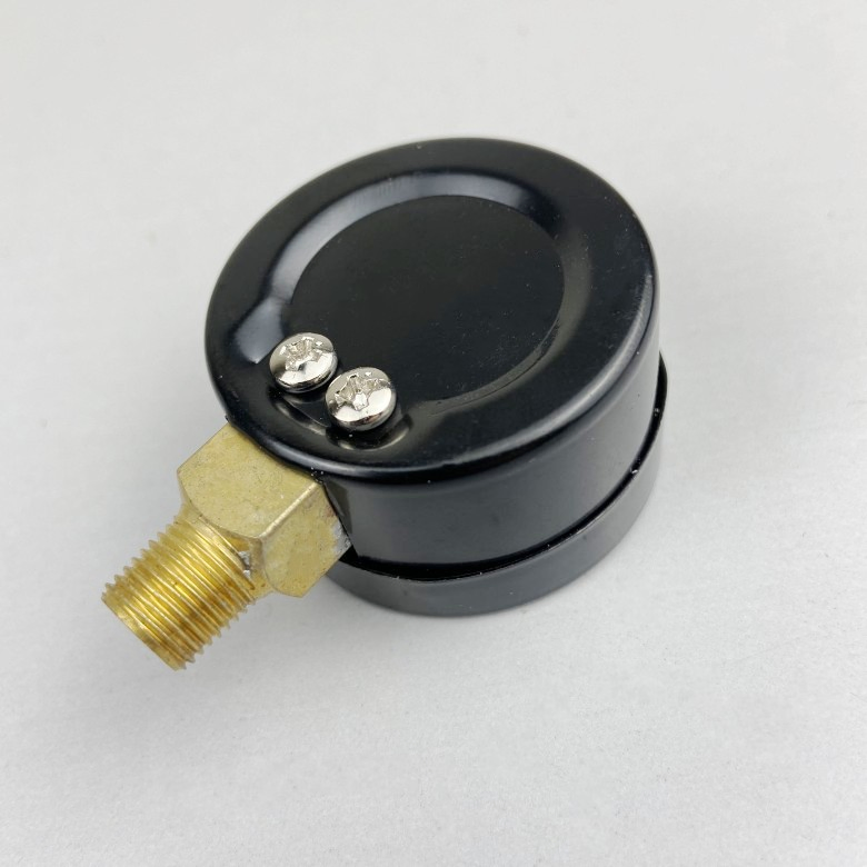 Y-40 Black Iron Case Dial 40mm Low Bottom Pressure Gauge Manometer Oil