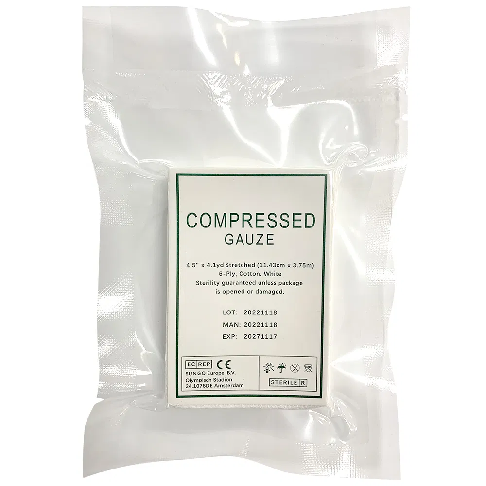 Compressed Sterile Gauze Emergency Medical Dressing Hemostatic Medical Bandage Vacuum Packaging Gauze First Aid Kit Accessories