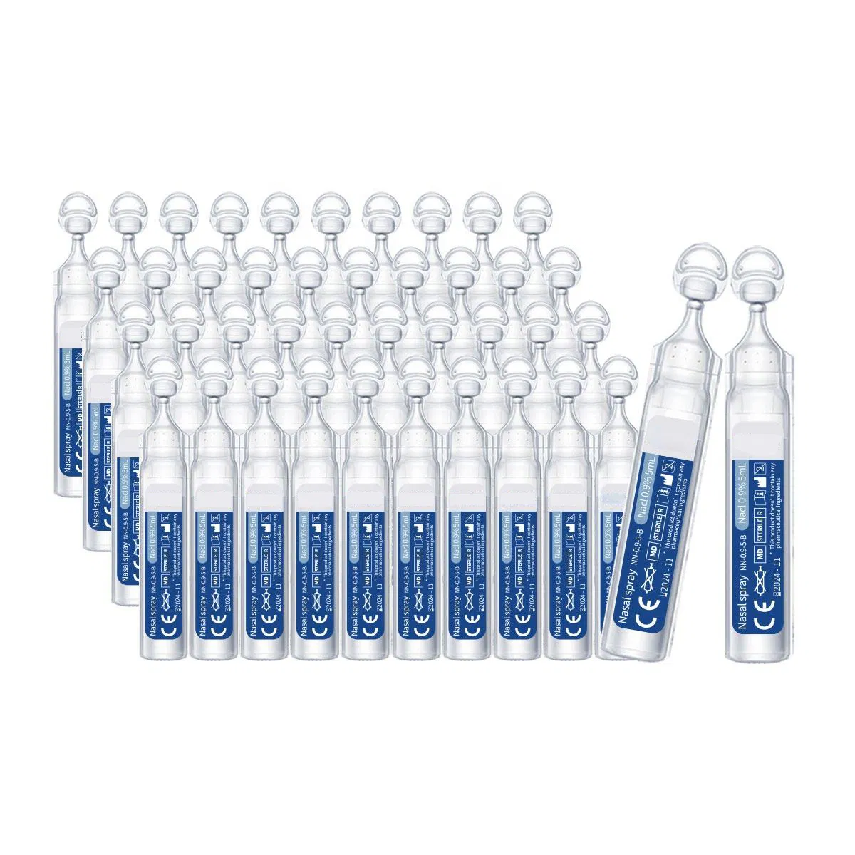 Disposable CE Sterile Eyewash Nasal Irrigation Solution Bfs Sodium Chloride Nacl Saline Solution