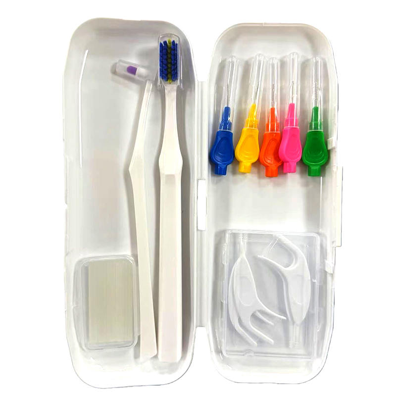 G110A 12-in-1 Kit Dental Oral Orthodontics Teeth Brush Floss Stick Orthodontic Care Kit