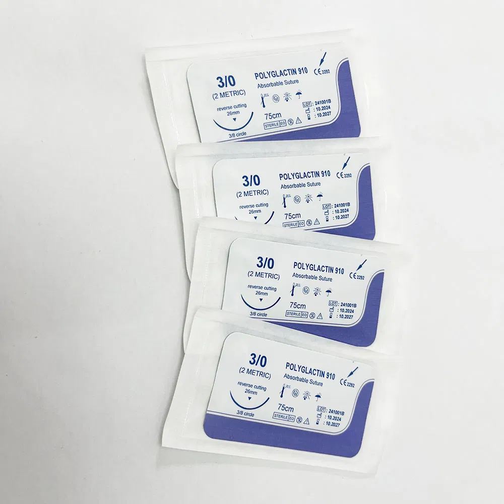 Ethicon Surgical Suture Absorbable Surgical Suture Set with Needle for Medical Use and Endoscopic Wound Closure