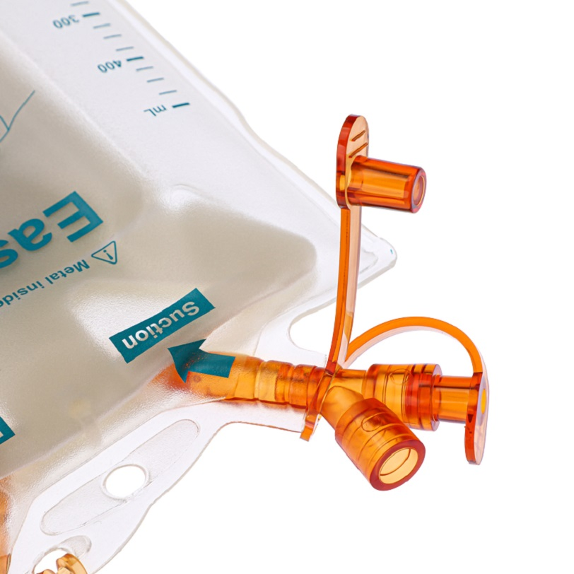 Square Closed Hollow 800ml Negative Pressure Wound Drainage Spring Vac System