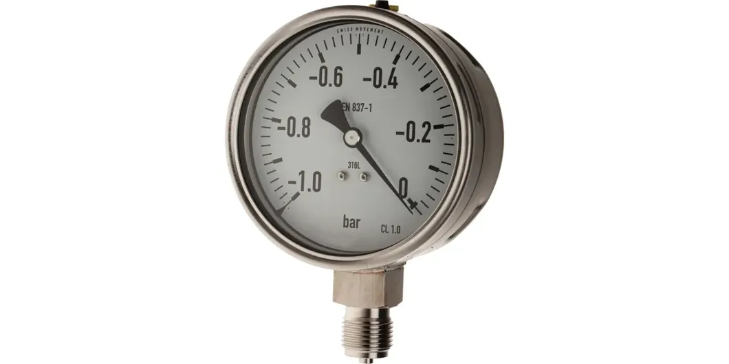 All Stainless Steel Vacuum Pressure Gauge Manometer View 2