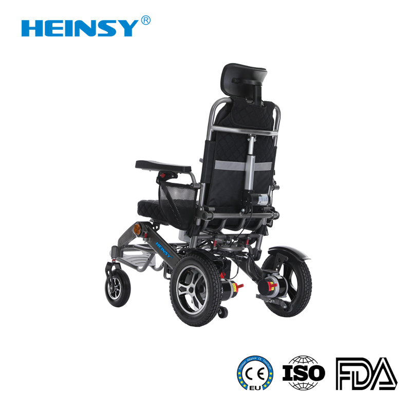 Hes-200d Aluminum Alloy Electric Wheelchair Foldable and Lightweight Wheel Chair Portable Elderly Care Products Rolstoel Fauteuil Roulant