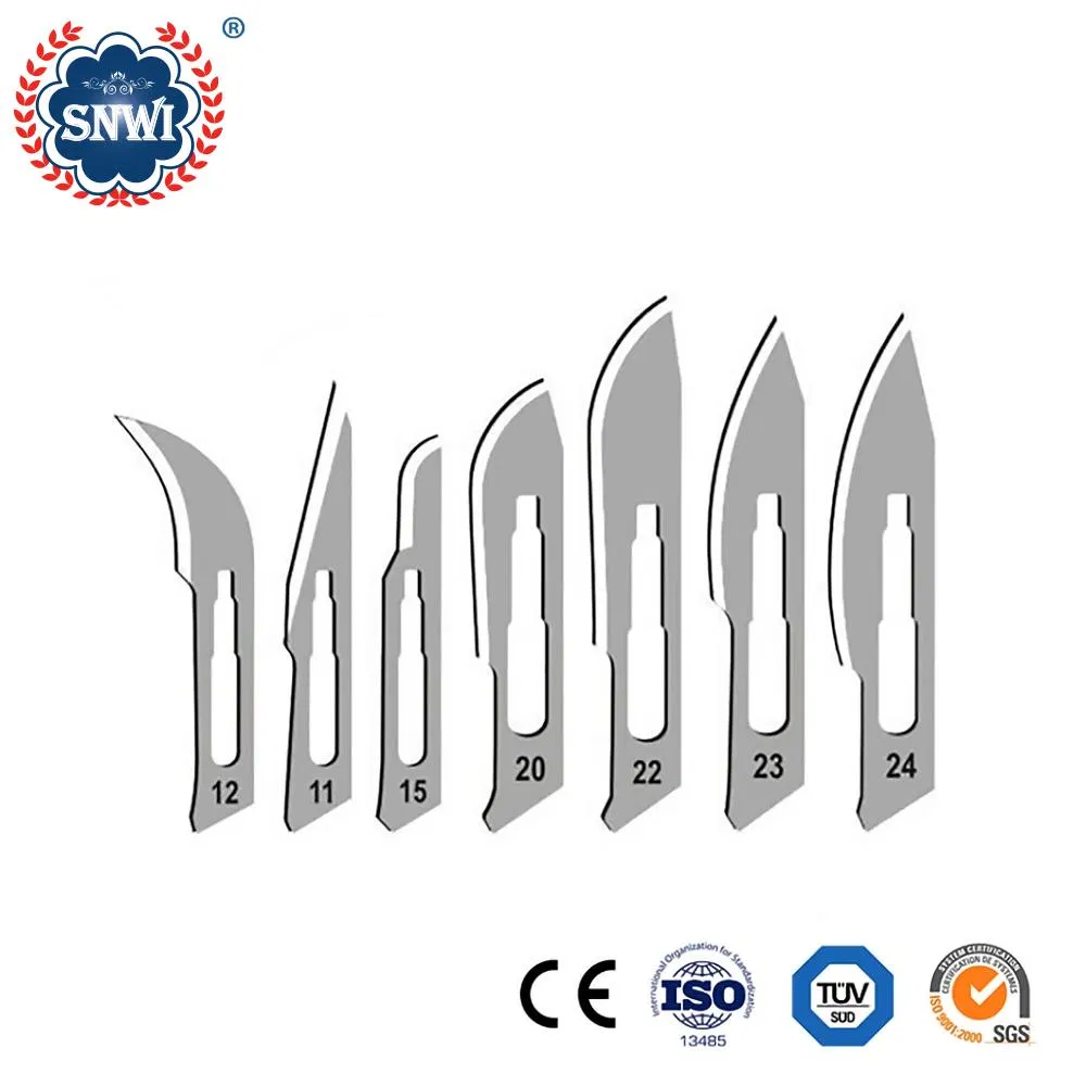 Hospital Disposable Stainless Carbon Steel Surgical Blade Scalpel Knife with Plastic Handle