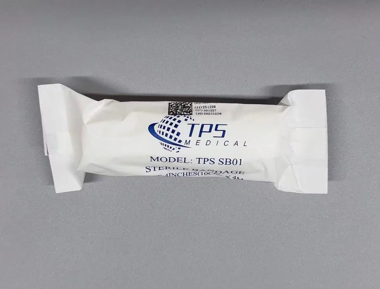 TPS Medical Premium 4 Inches X 4m Sterile Bandage Gauze Bandage, Mdr CE, Environmentally Friendly Packaging, Recyclable Gauze Bandage