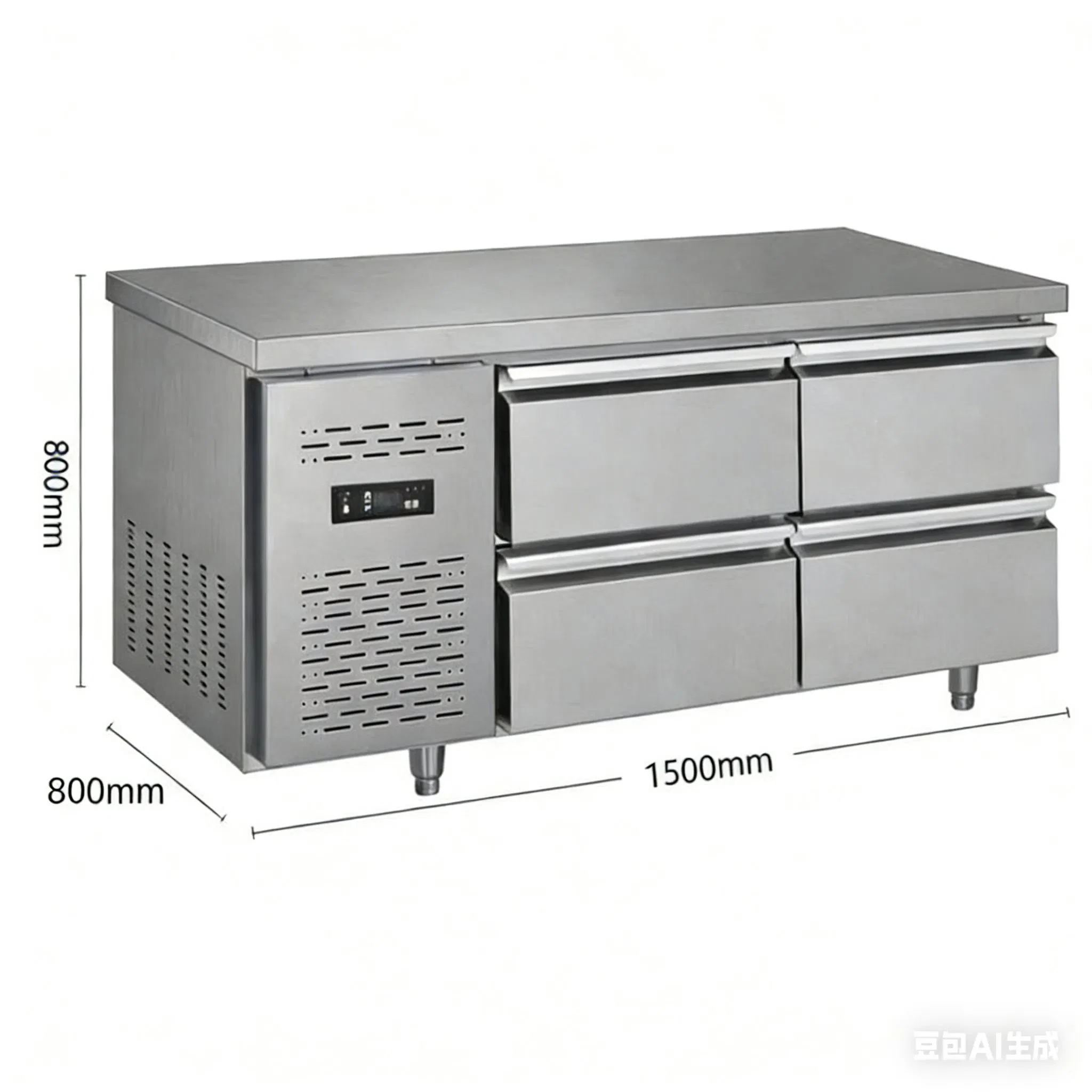 Commercial Dual-Temp Stainless Steel Cold Storage for Bakery Kitchen