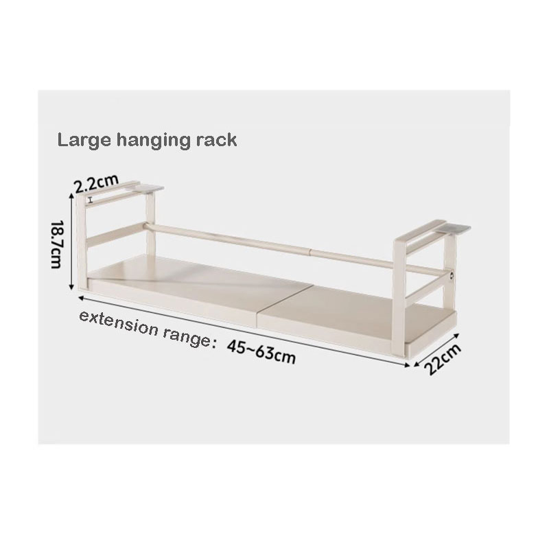 Telescopic Under Cabinet Hanging Basket, Cupboard Storage Shelf for Kitchen Organization