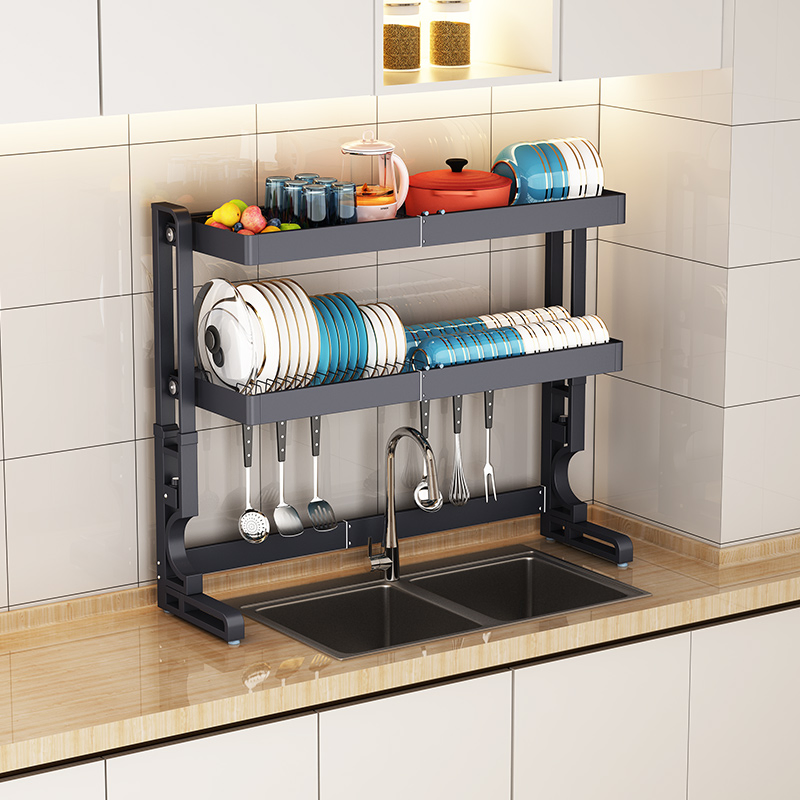 Space-Saving Sink Rack, Stainless Steel Kitchen Storage Organization Rack