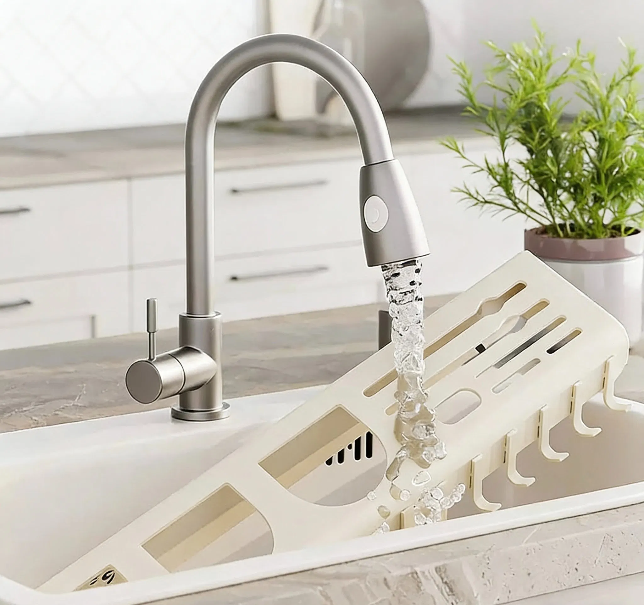 Wall-Mounted Chopsticks Storage Box, Kitchen Knife Rack, Multi-Functional One-Piece Chopstick Holder, Punch-Free Holder for Home Ues