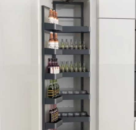 Kitchen Aluminum Pull out Tall Unit Multi- Layers Kitchen Storage Pantry
