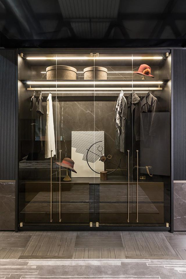 Prima Modern Luxury Frosted Glass Wardrobe with LED Lighting &amp; Aluminum Frame