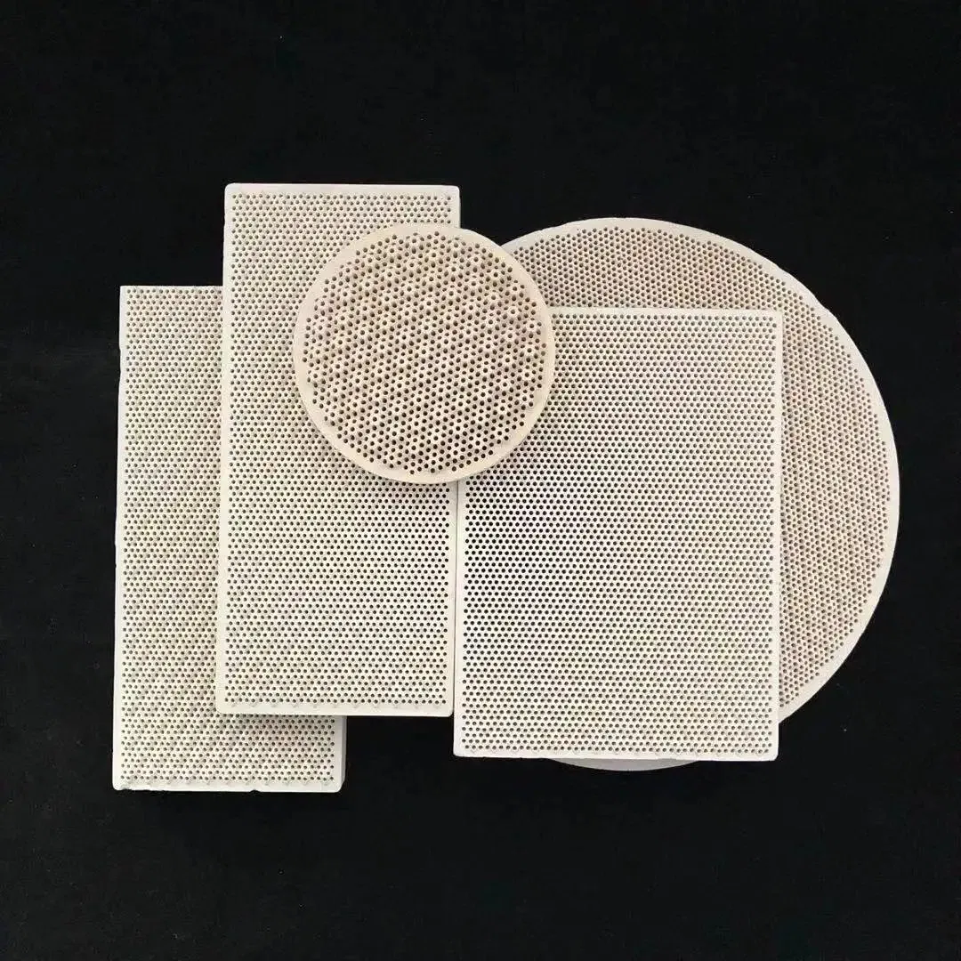 Round Square Hexagon Circular Triangle Shapes Cordierite Honeycomb Ceramic Plate for Baking Oven Burning Part