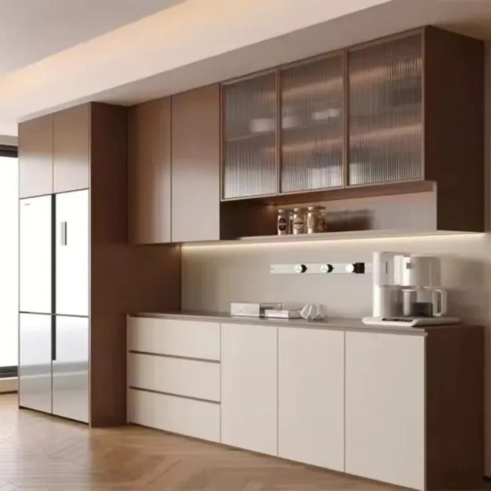Modern Kitchen Cabinet Featuring Touch Open Close System