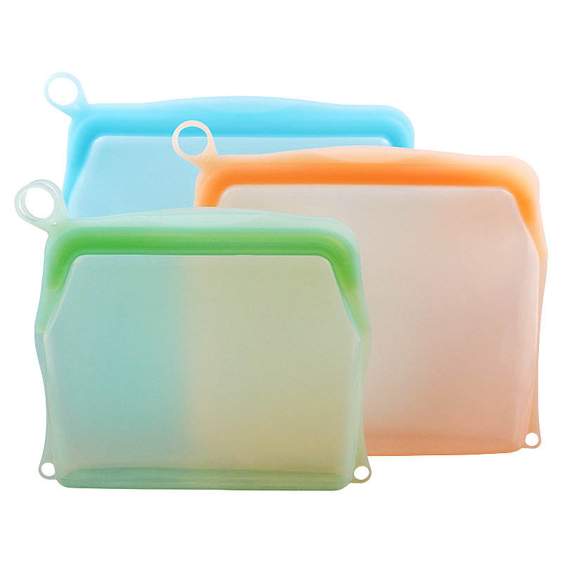 Best Selling Thick Eco Friendly Platinum Silicone Freezer Reusable Food Container Storage Bags