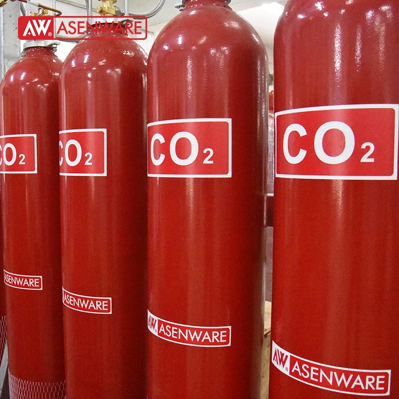 High Pressure CO2 Gas Fire Fighting System Carbon Dioxide Auto Extinguisher 70L Cylinder Gas Suppression System