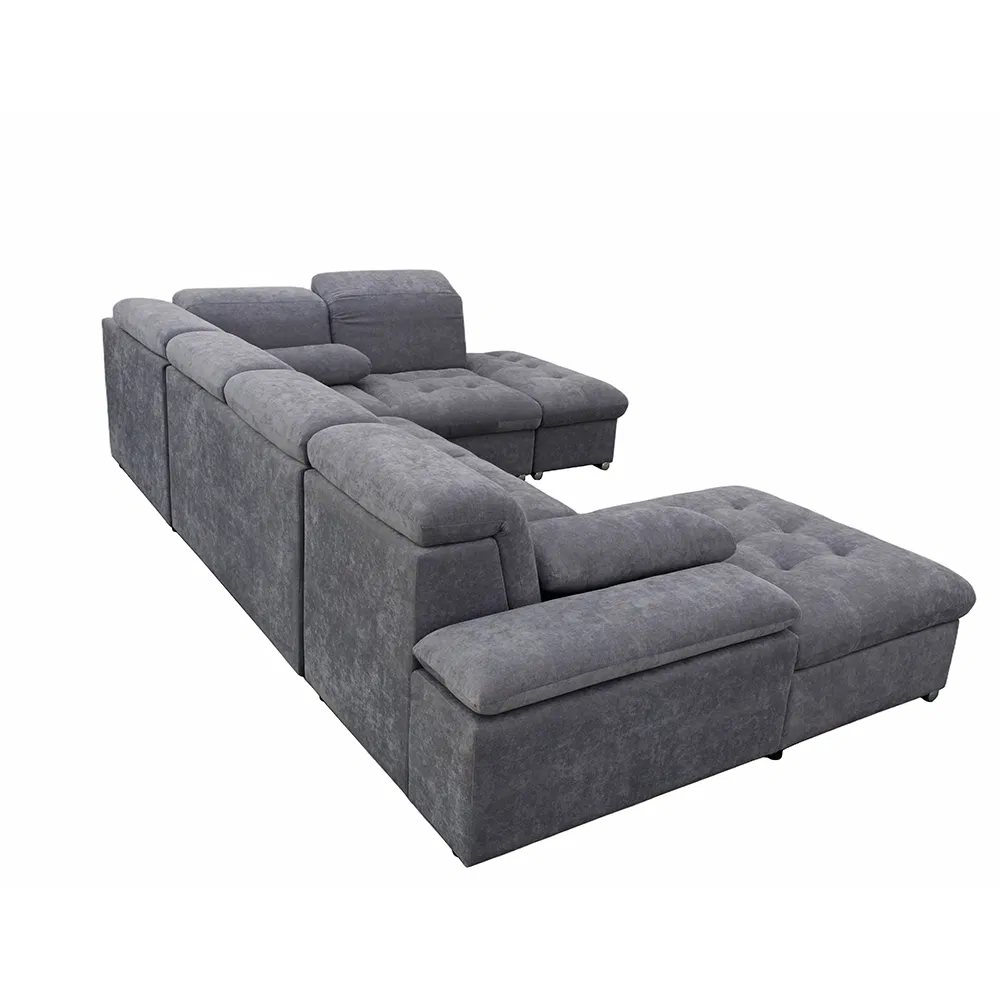 Modern Living Room Furniture U-Shaped Backrest Multi Combination Sleeping Sofa Bed