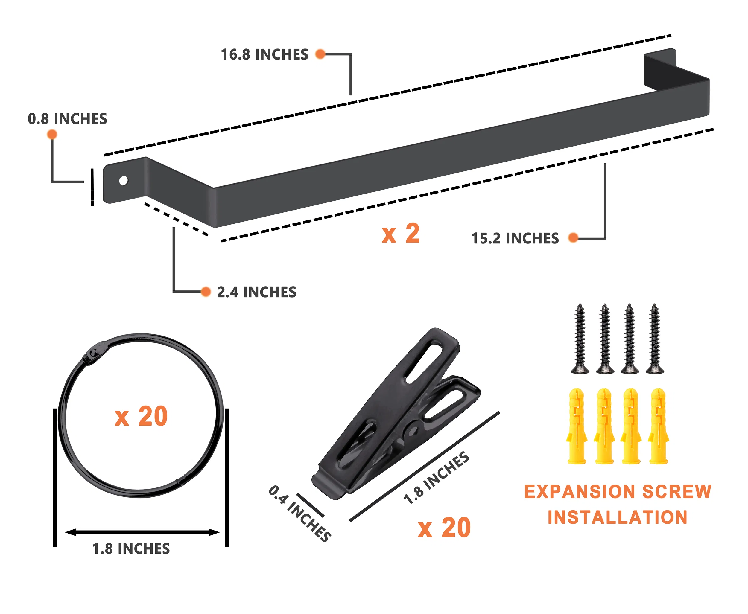 Stylish Black Metal Hat Hanger Cap Hook Rack Wall Mount Organizer Set of 2