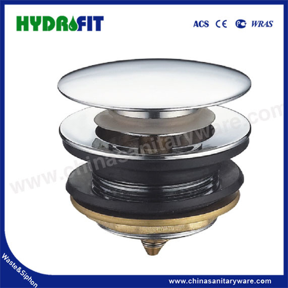 Factory Bathroom Kitchen Brass Zinc Stainless Steel Wash Basin Pop-up Click Clack Rotating Plug 1 1/4" 1 1/2" Chrome Brushed Overflow Drain Waste (BW1062)