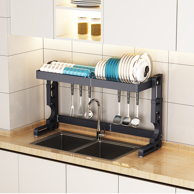 Space-Saving Sink Rack, Stainless Steel Kitchen Storage Organization Rack
