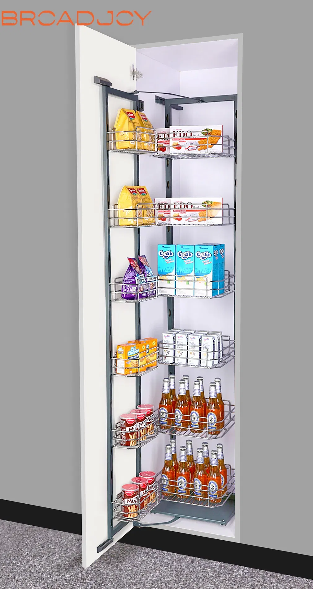 Household Super Space Saver Storage Hidden in Kitchen Cabinet Accessories Large Capacity Pantry Unit Organizer