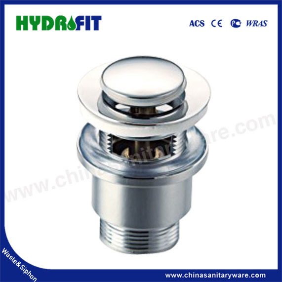 Factory Bathroom Kitchen Brass Zinc Stainless Steel Wash Basin Pop-up Click Clack Rotating Plug 1 1/4" 1 1/2" Chrome Brushed Overflow Lift Drain Waste (BW1046)