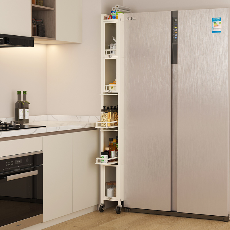 Innovative Pull-out Storage Rack for Easy Kitchen Utensil Access