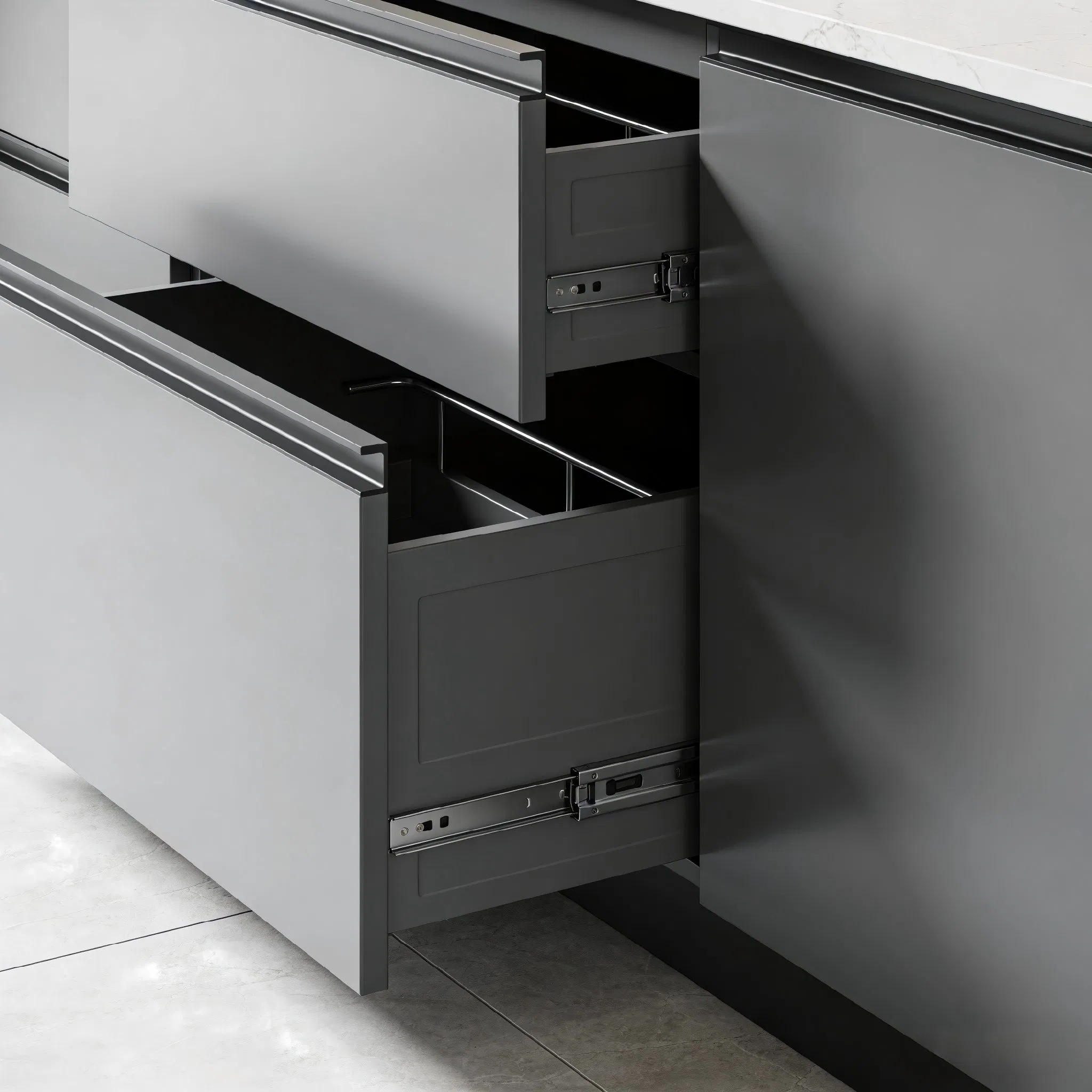 Modern Kitchen Cabinet with Large Capacity Storage Design