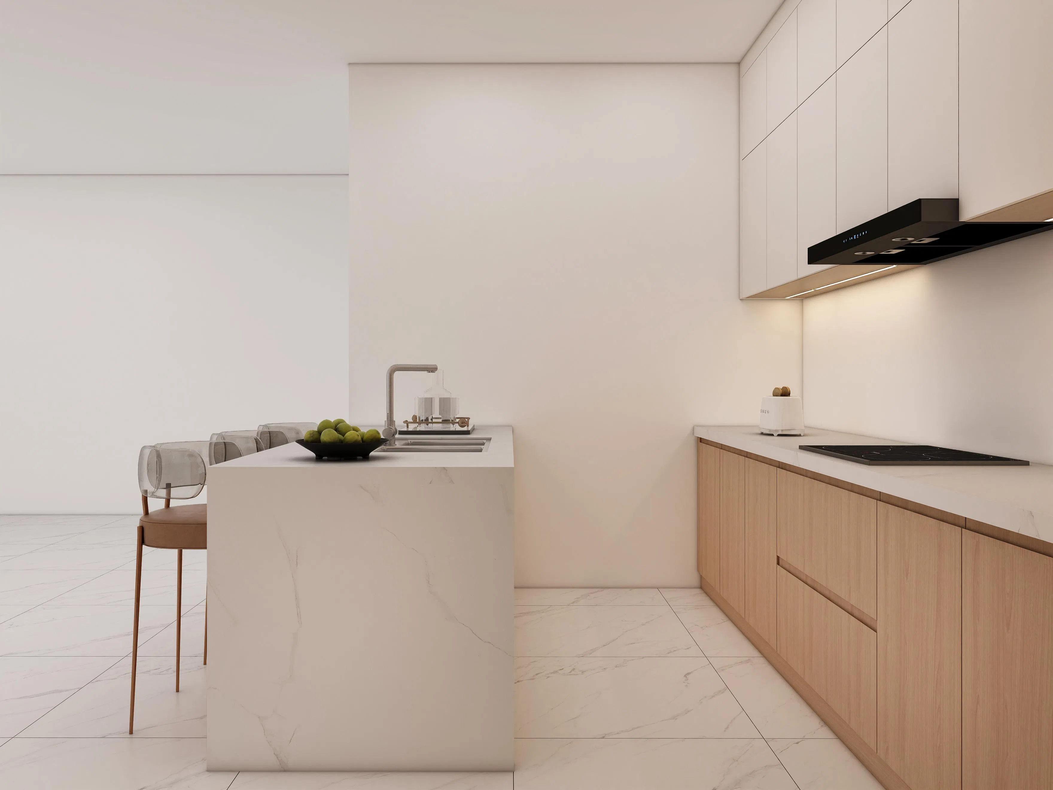 Simple Clean Deisgn Minimalist Modern Kitchen Cabinet Storage