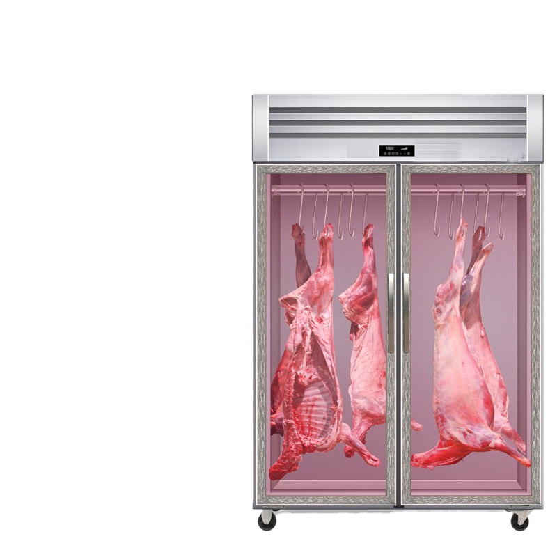 High-Capacity Vertical Meat Display Case Meat Hanging for Supermarkets &amp; Groceries