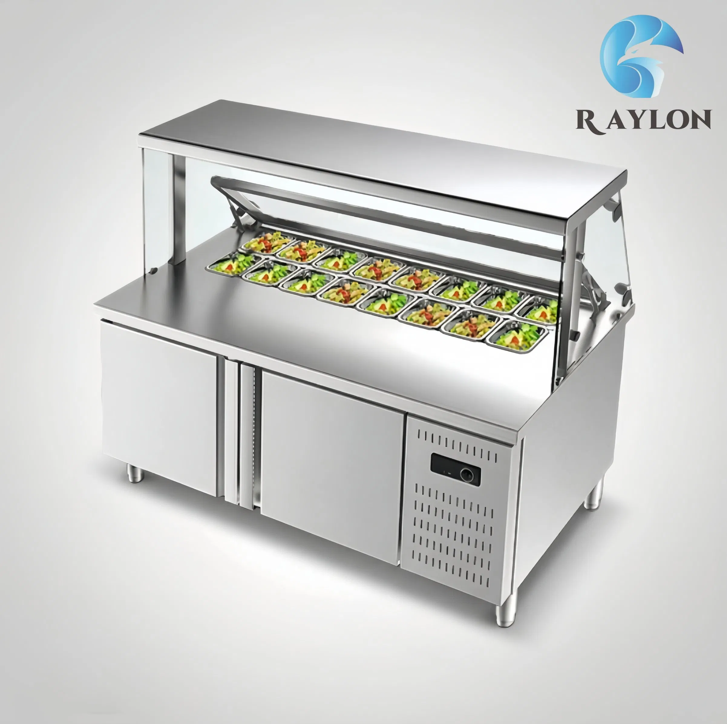 Salad Bar Refrigerator Food Service Equipment for Supermarket