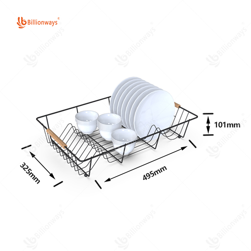 Over-The-Sink Metal Dish Storage Rack for Efficient Kitchen Organization
