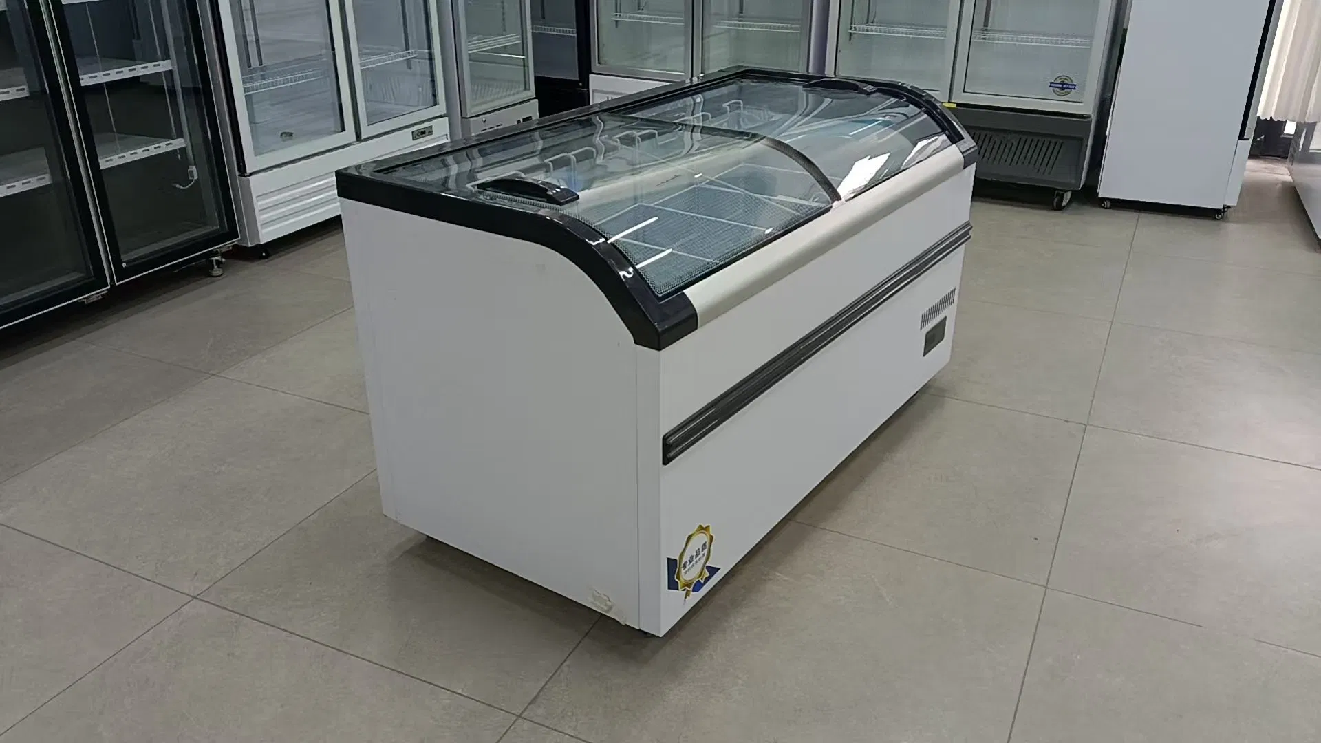 Elegant Curved Kitchen Island with Storage and Seating Options