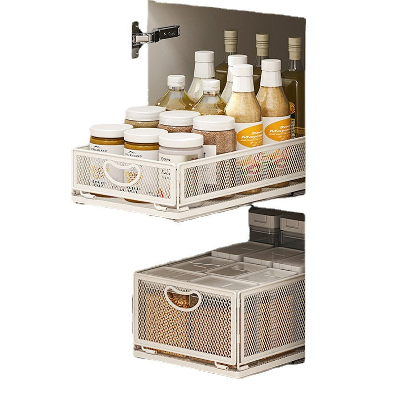 Pull out Under Sink Organizer, Slide Storage Basket for Kitchen Cabinet Organization