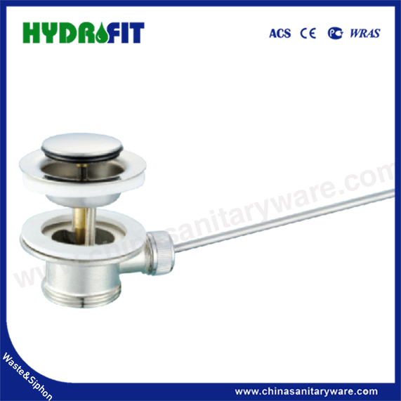 Factory Bathroom Kitchen Brass Zinc Stainless Steel Wash Basin Pop-up Click Clack Rotating Plug 1 1/4" 1 1/2" Chrome Brushed Overflow Drain Waste (BW2001)