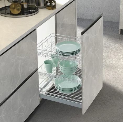 3-Tier Multi-Functional Pull-out Cabinet Storage System