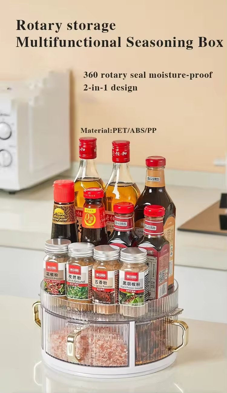 Kitchen Storage Tray Round Plastic Container Organizers Tray