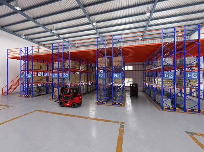 Steel Multi-Layer Warehouse Mezzanine System Forklift Mezzanine Floor Storage Mezzanine Stacking Rack Shelves