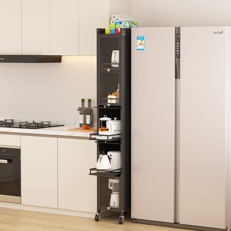 Pull-out Kitchen Utensils Storage Rack for Efficient Space Utilization