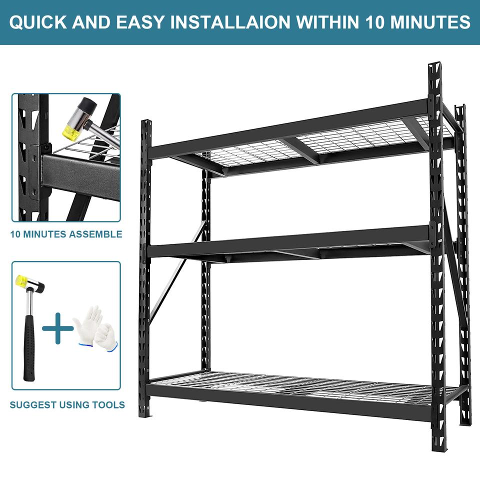 Hot Selling Heavy Duty Storage Metallic Multi Racks Warehouse Storage Shelves Boltless Rack Wholesale Shelving Units