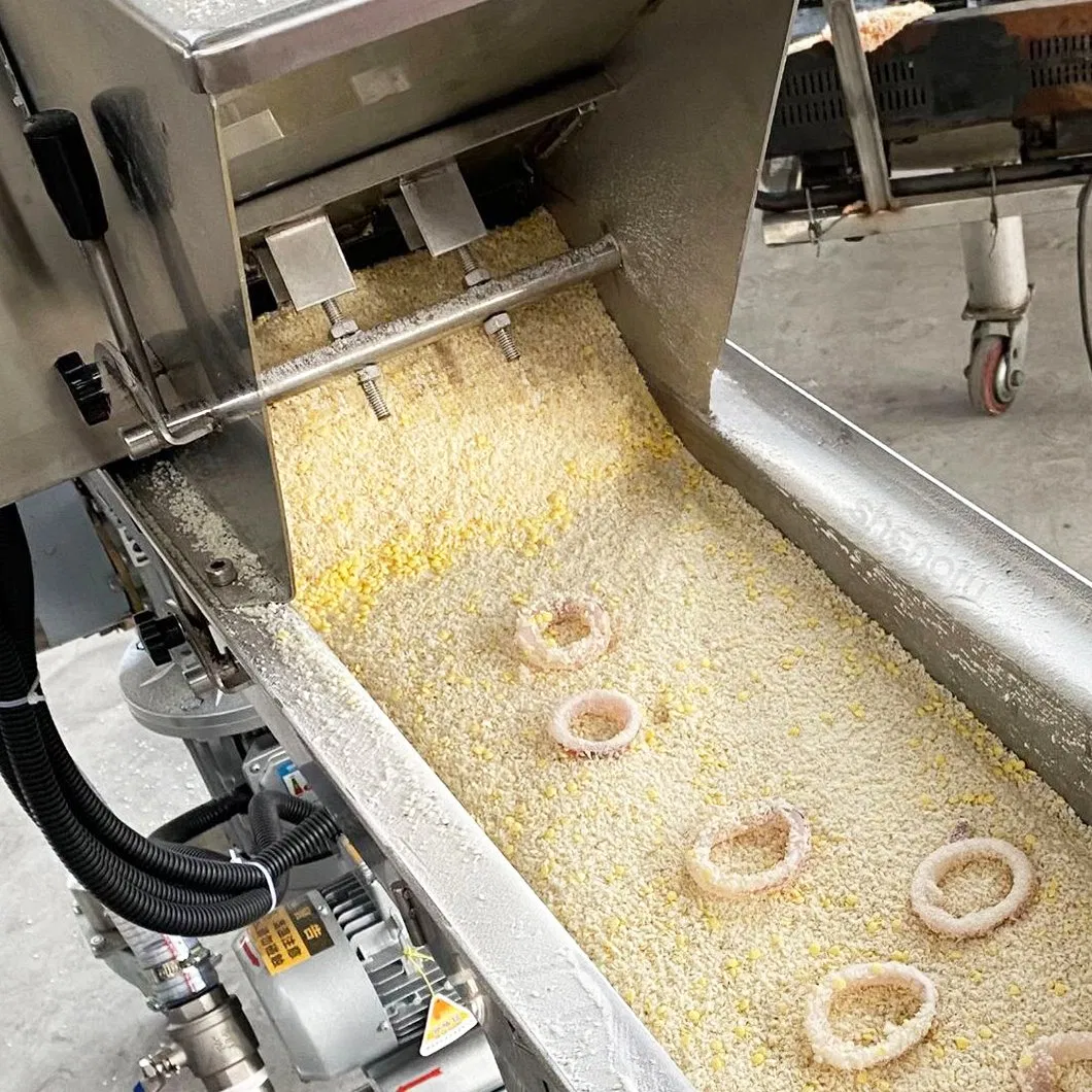 Continuous Powder Coating System for French Fries and Vegetable Tempura