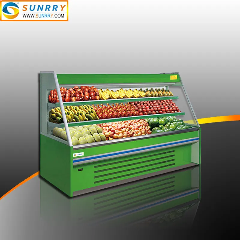 Supermarket Vegetable Refrigerator Showcase